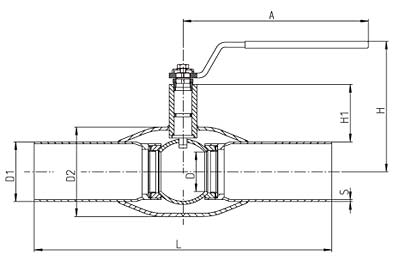 全焊接球閥結(jié)構(gòu)圖紙 全焊接球閥結(jié)構(gòu)圖紙