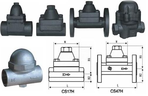 CS47H可調雙金屬片疏水閥結構圖紙 CS47H可調雙金屬片疏水閥結構圖紙
